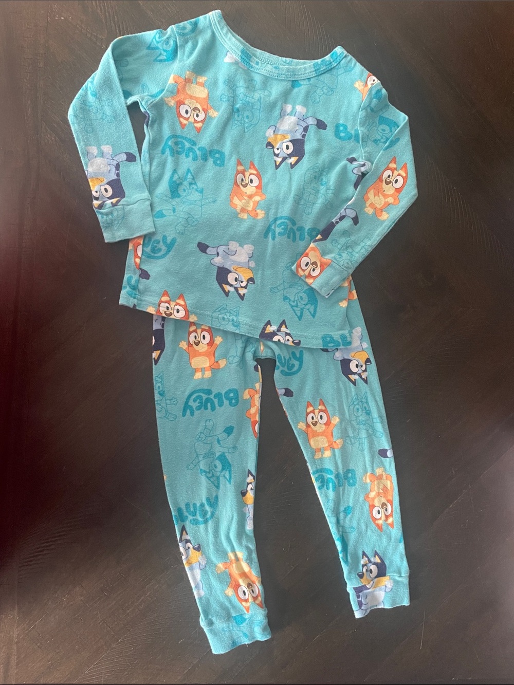 Bluey Toddler Two-Piece Blue Character Pajama Set